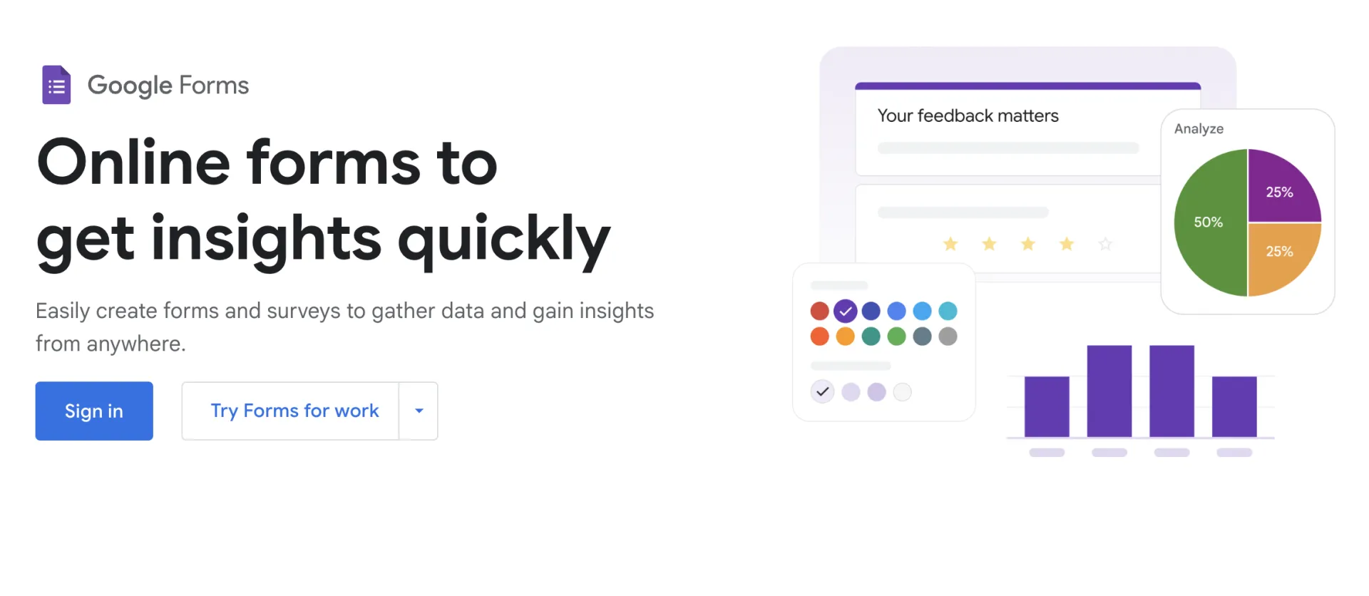 Google Forms Homepage