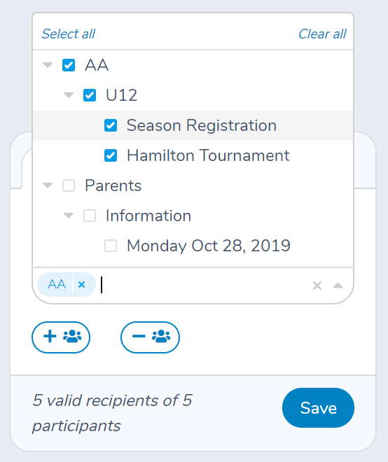 Building a list of participants, members or multipass holders from Amilia — illustration