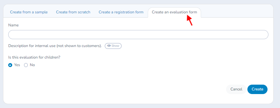 Evaluation forms — illustration
