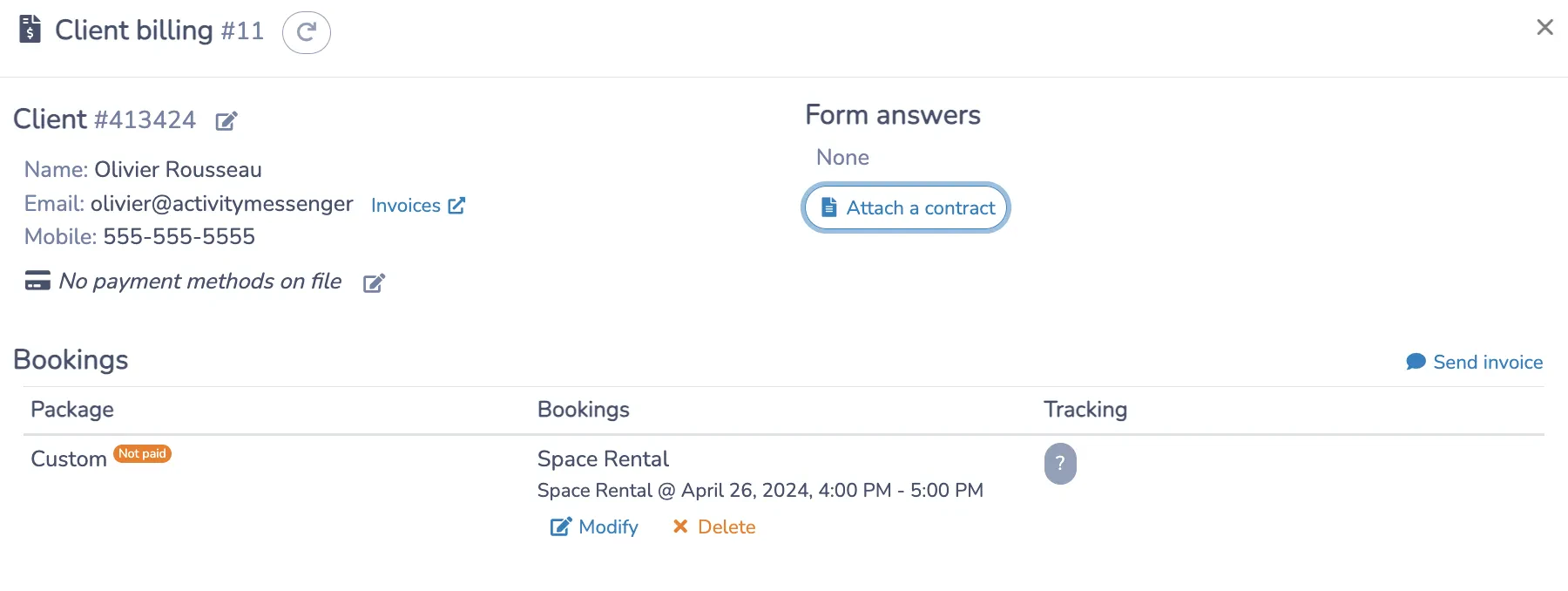Attach a contract to you invoice