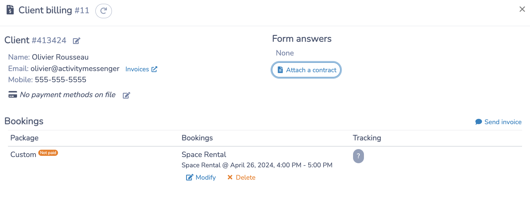Attach a contract to you invoice