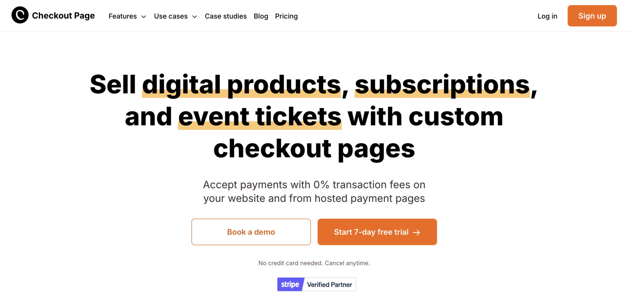 Checkout Page Alternative for ticketing platform fees