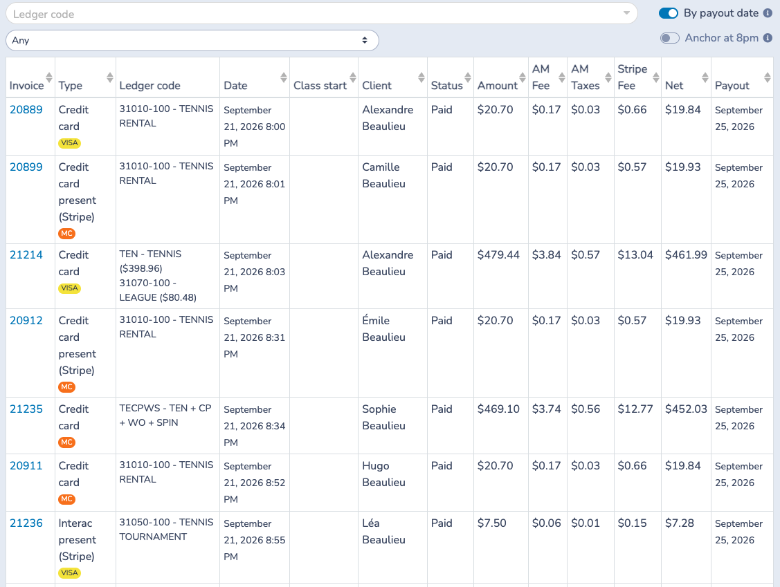 Trace a Stripe bank deposit to its invoice and payment