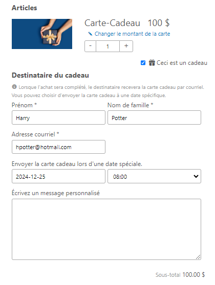 Cartes cadeaux — illustration