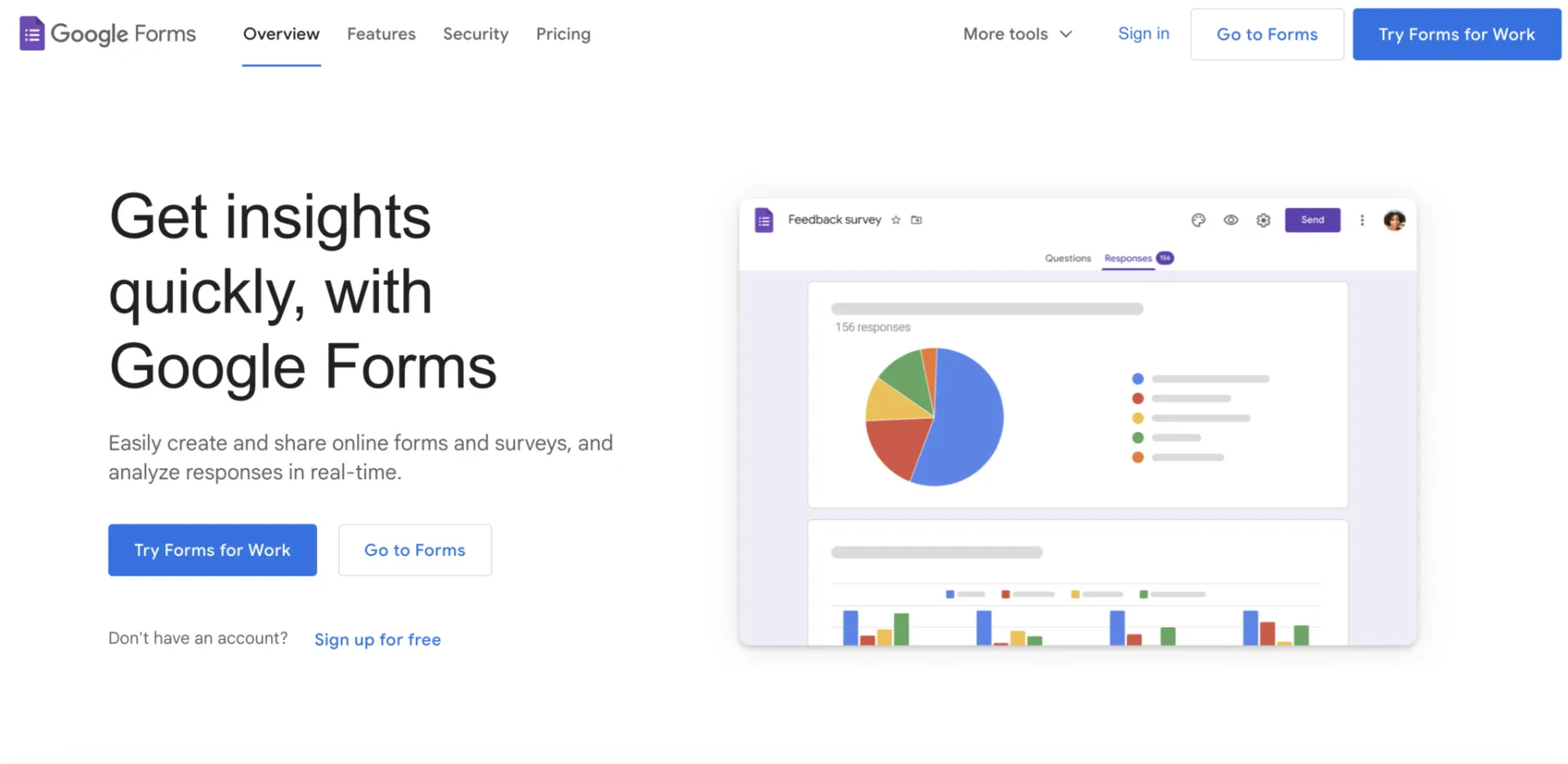 Best online survey tool in Canada, Google Forms homepage