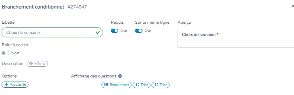 Utilisation du branchement conditionnel — illustration