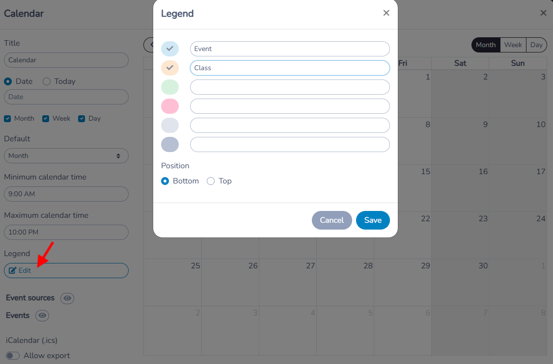 Event calendar — illustration