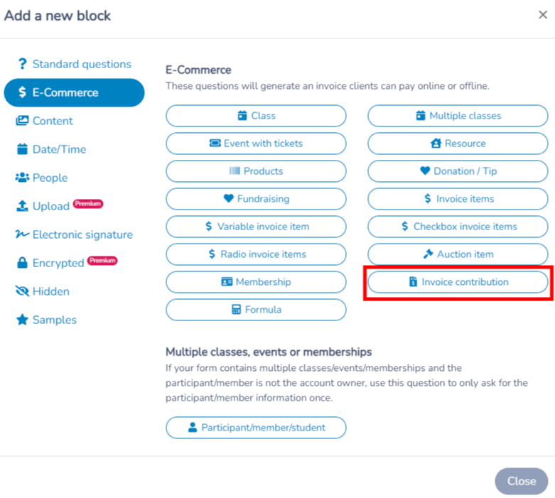Payment forms — illustration