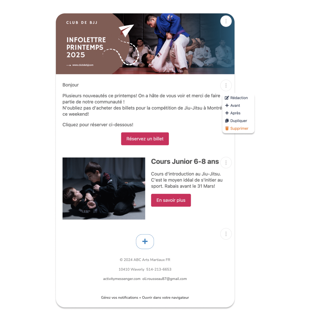 Envoi marketing ciblé