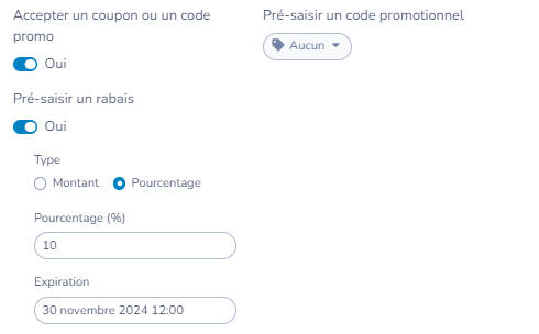 Ajouter des Questions et des Options Supplémentaires