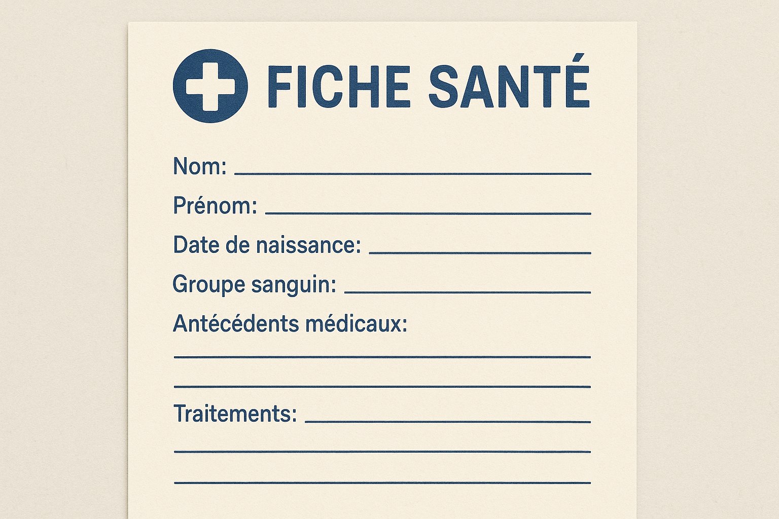 Fiche Santé