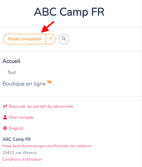 Création du microsite et portail client — illustration