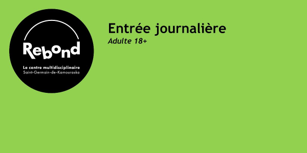 Entrée journalière | 18+ ans | 20$