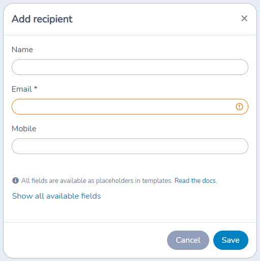 Building a list of recipients from an Excel or CSV uploaded file — illustration