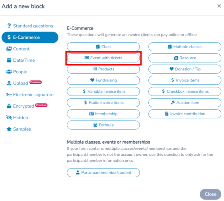 Payment forms — illustration
