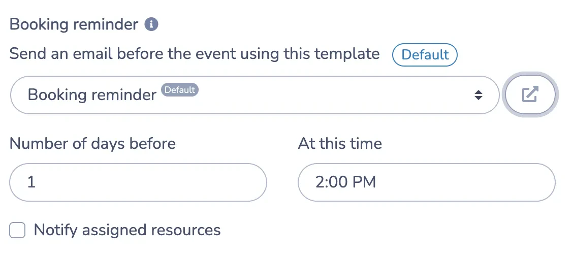 Send automated reminders before facility rental