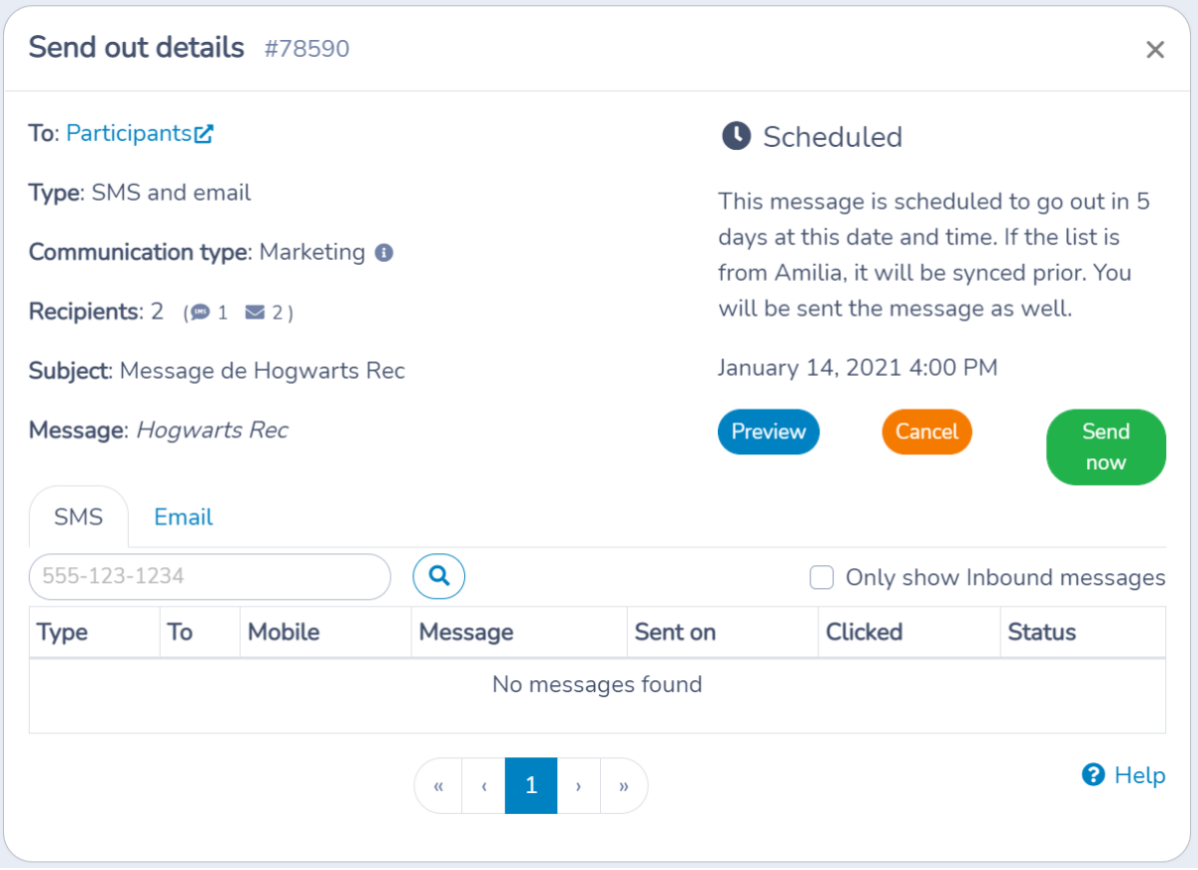 Scheduling messages — illustration